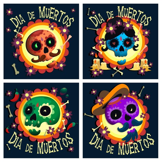 Dia de muertos instagram post sammlung