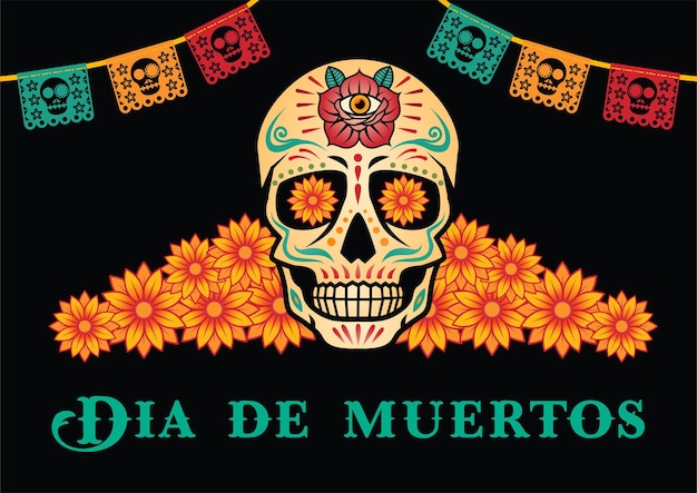 Dia de muertos oder tag der toten. mexikanisches fest.