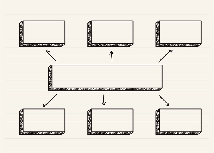 Kostenlose Vektor diagramm kritzelte auf einem notizblock