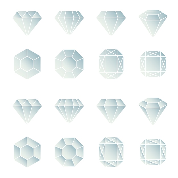 Kostenloser Vektor diamanten design kollektion