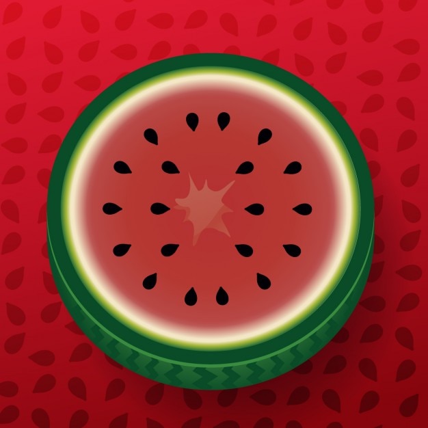 Kostenloser Vektor die hälfte wassermelone hintergrund