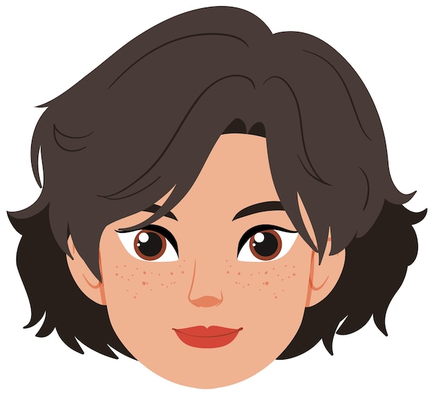 Die lächelnde Frau mit Freckles