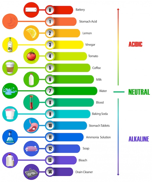 Kostenloser Vektor die ph-skala infografik