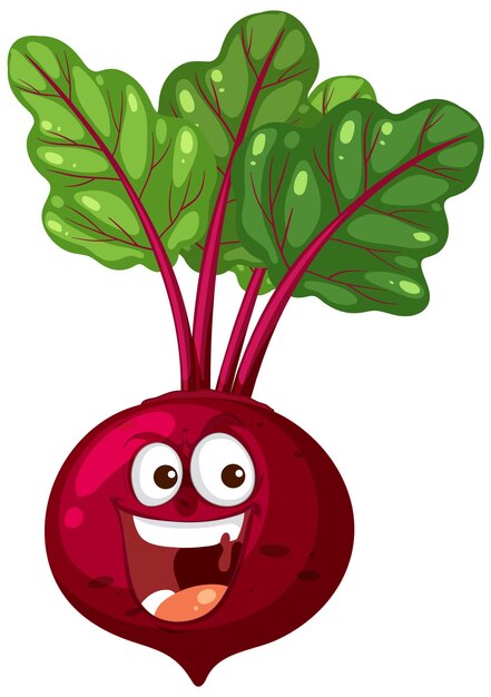 Die Zeichentrickfigur Happy Beetroot