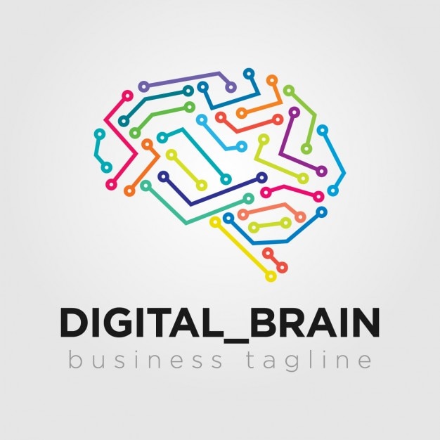 Digital brain logo