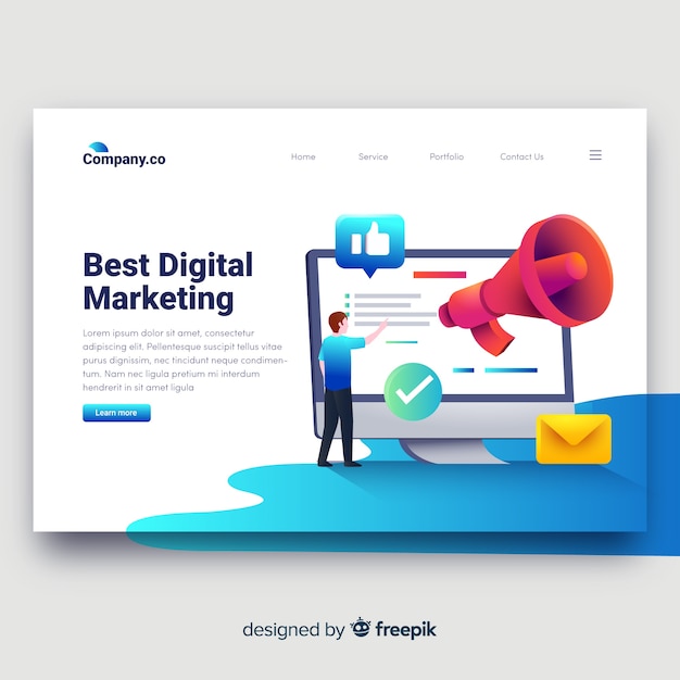 Digitale marketing-landingpage