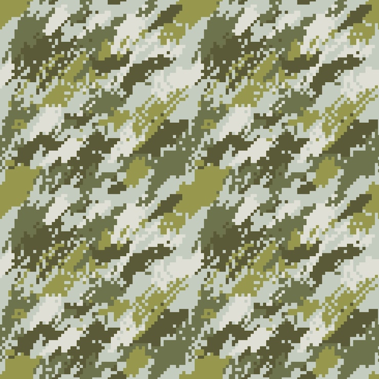Kostenlose Vektor digitales camo-muster im flachen design