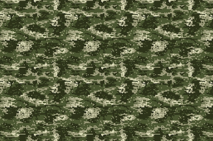 Kostenlose Vektor digitales camo-muster im flachen design