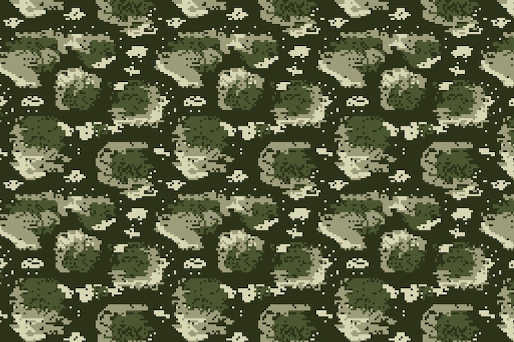 Kostenlose Vektor digitales camo-muster im flachen design