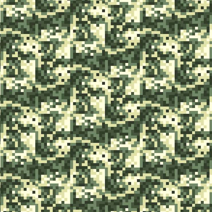 Kostenlose Vektor digitales camo-muster im flachen design