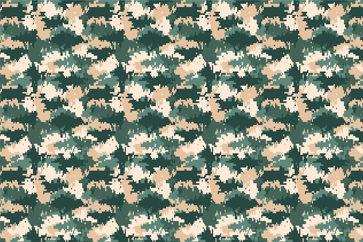 Kostenlose Vektor digitales camo-muster im flachen design