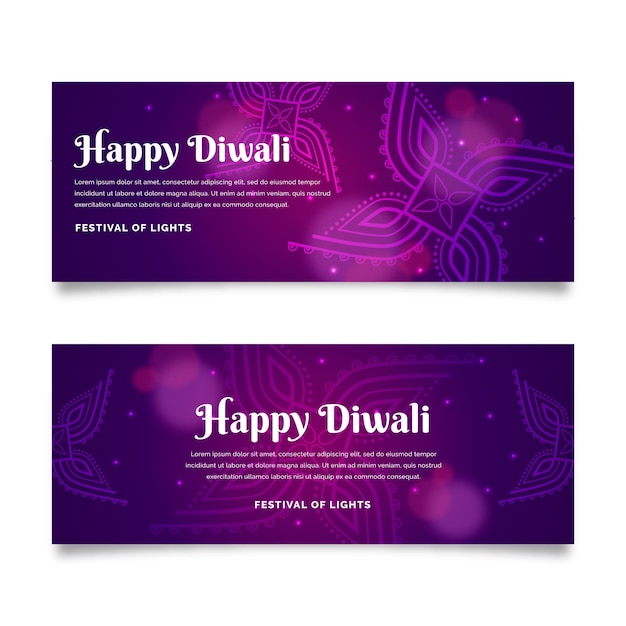 Kostenloser Vektor diwali banner vorlage