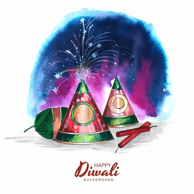 Diwali Cracker Festival Urlaub Kartenhintergrund