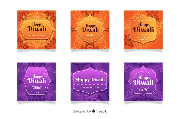 Diwali festival instagram beitragssammlung