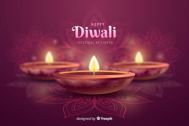 Diwali festlicher Kerzenfeierhintergrund