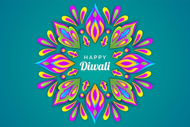 Diwali im papierstil