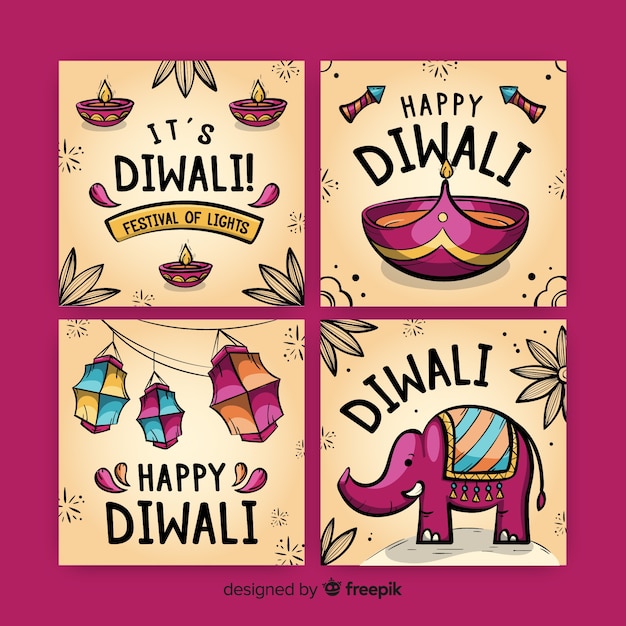 Diwali instagram post sammlung