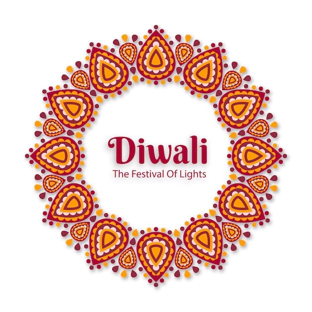 Diwali-Konzept im Papierstil