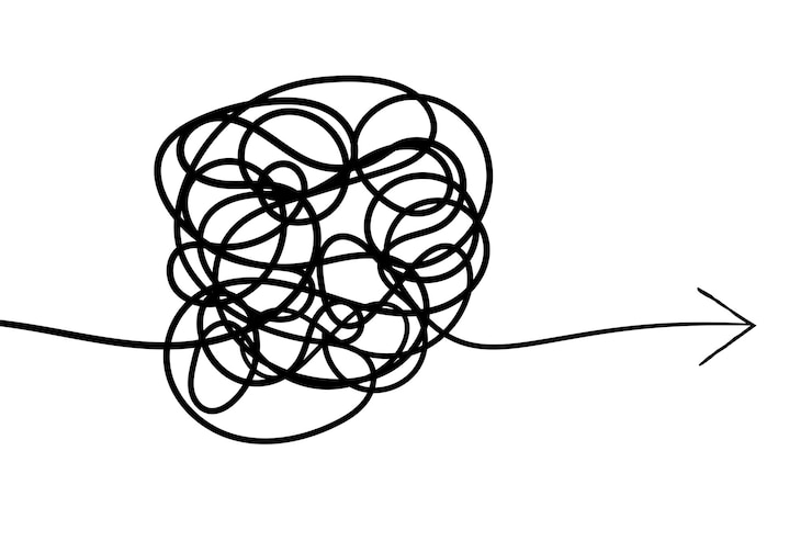 Kostenlose Vektor doodle scribble ballpfeil