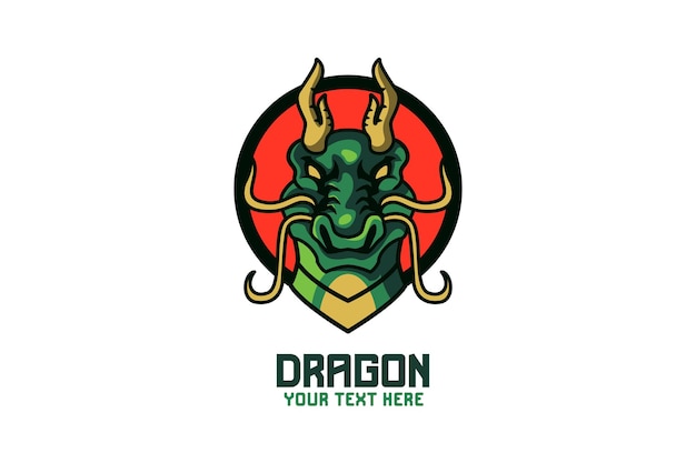 Drachen-Maskottchen-Logo