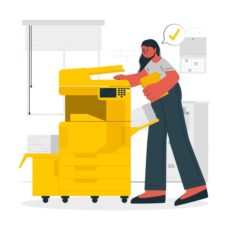 Kostenlose Vektor druckerkonzeptillustration
