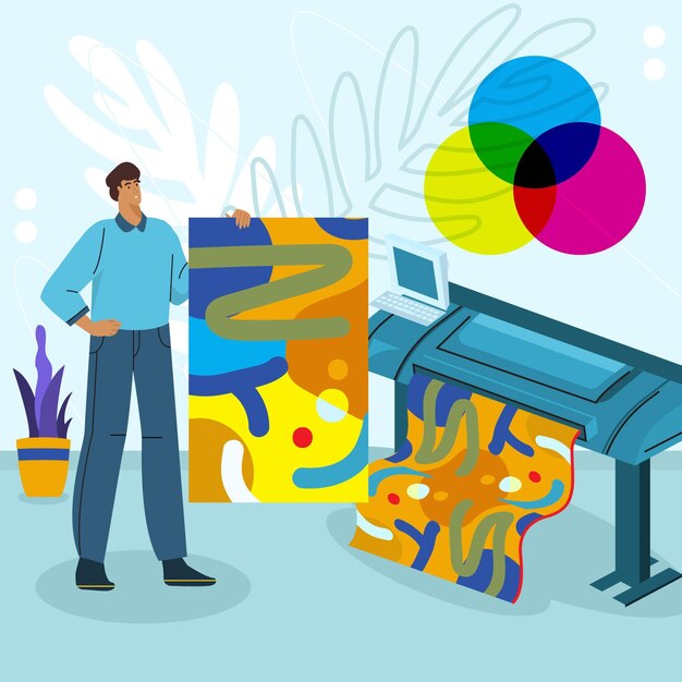 Druckindustrie Illustration