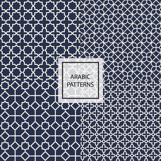 Dunkelblau arabische Muster