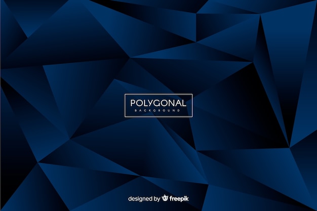 Dunkelblauer polygonaler Hintergrund
