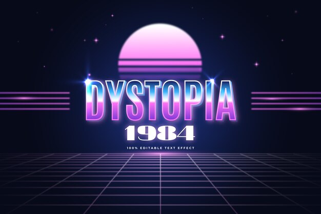 Dystopia 1984 Texteffekt