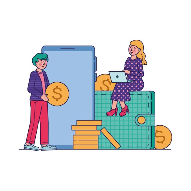 E-Commerce-Markt einkaufen Online-Vektor-Illustration