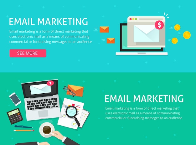 E-mail-marketingkonzept-werbetechnologie als e-mail-werbeeinnahmen und -analyse