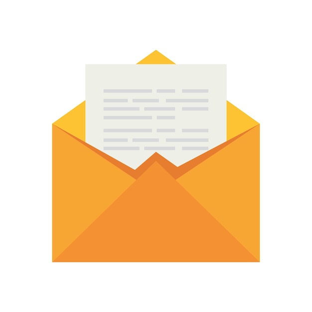 E-Mail mit einem gelben Umschlag