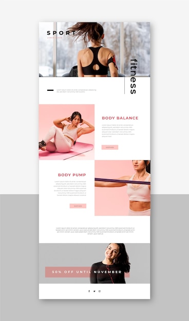 E-Mail-Vorlage für Fitnesskommunikation