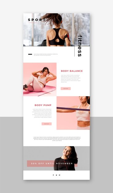 E-Mail-Vorlage für Fitnesskommunikation