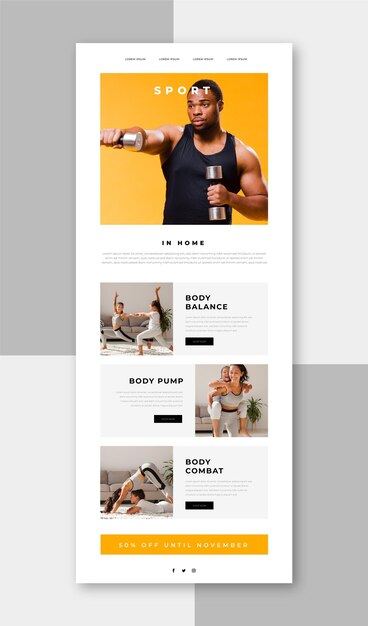 E-Mail-Vorlage für Fitnesskommunikation