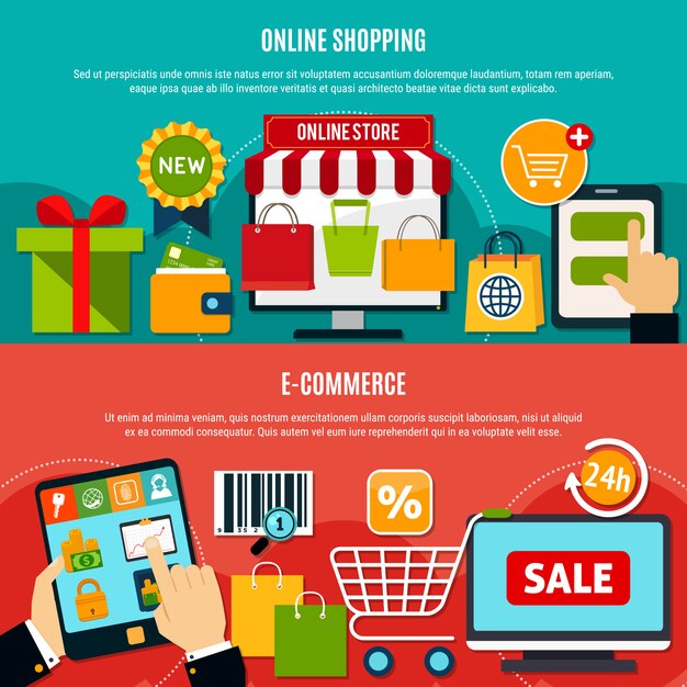 E-shopping horizontale banner