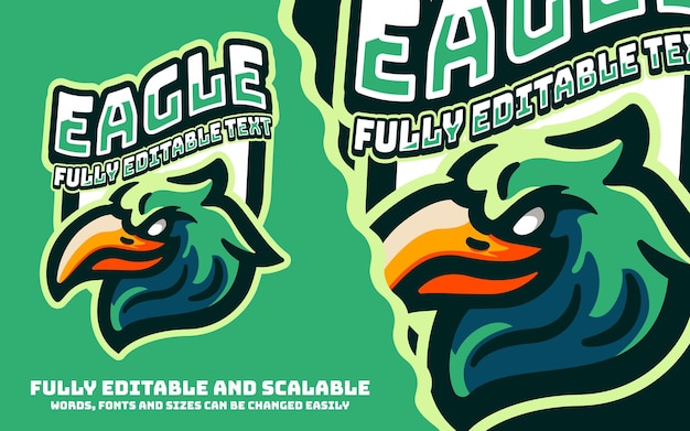 Eagle sports maskottchen logo esports