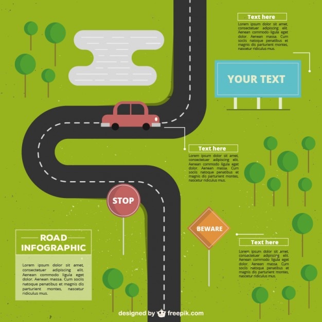 Ebenen straße infographie