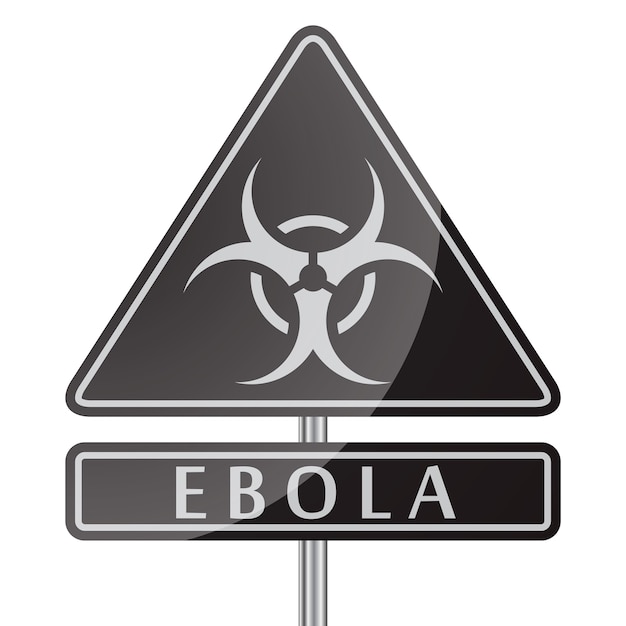 Ebola Danger Schwarzes Schild