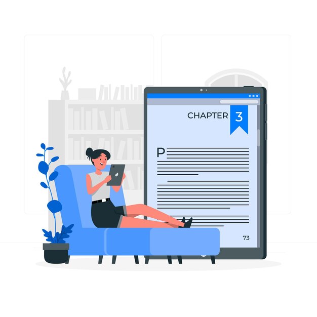 Ebook-Konzeptillustration