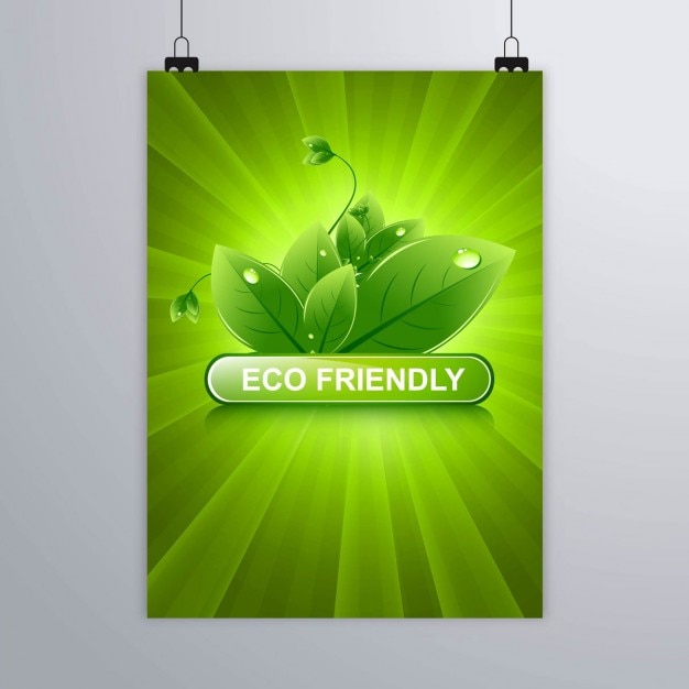 Kostenloser Vektor eco friendly broschüre