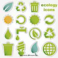 Kostenloser Vektor ecology icons