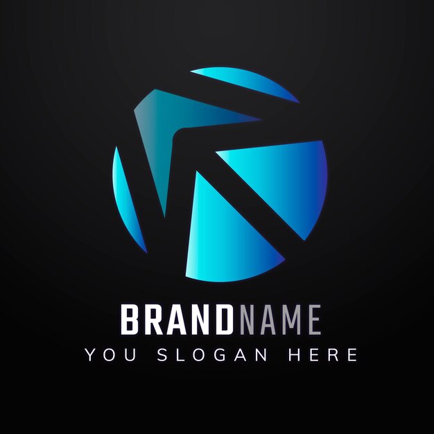 Editierbares Slogan-Logo-Design mit Farbverlauf