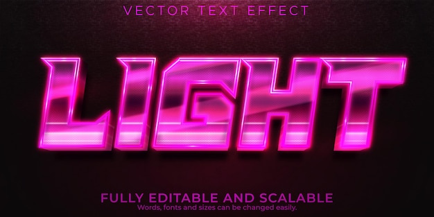 Editierbares texteffektspiel, 3d-neon und gaming-schriftart Premium Vektoren