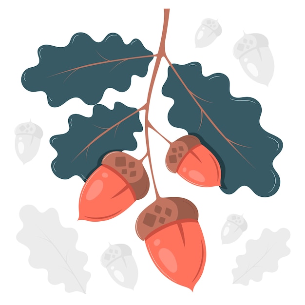 Eicheln-Konzeptillustration
