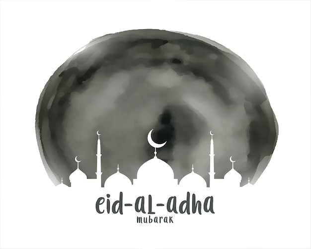 Eid al adha islamischer aquarellhintergrund