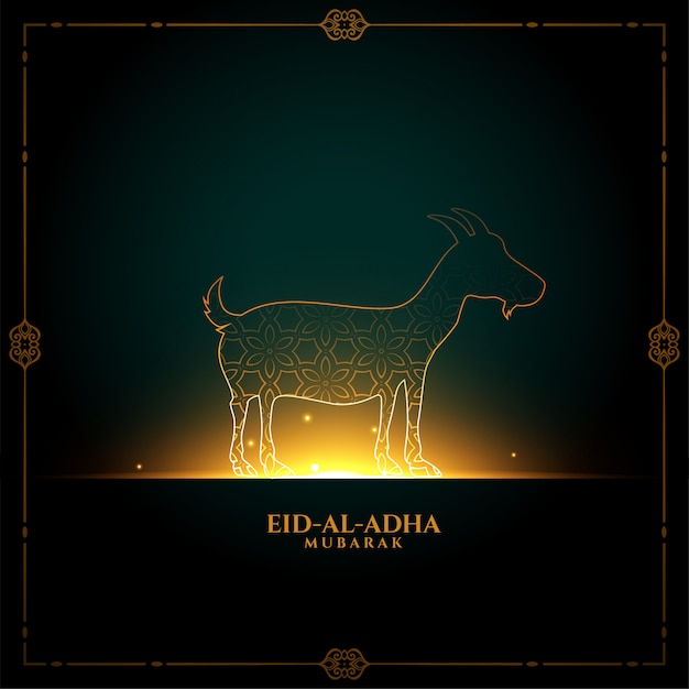 Kostenloser Vektor eid al adha mubarak islamisches festival hintergrunddesign