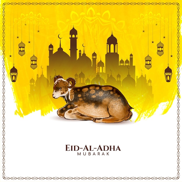 Eid al adha mubarak muslimisches festival islamischer hintergrund