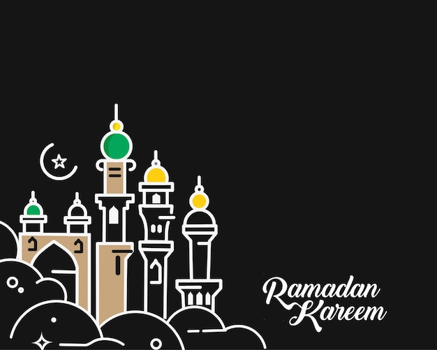 Eid al adha mubarak ramadan kareem text vektorillustration