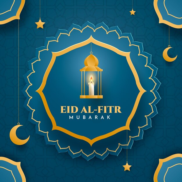 Eid al-fitr-Illustration mit Farbverlauf